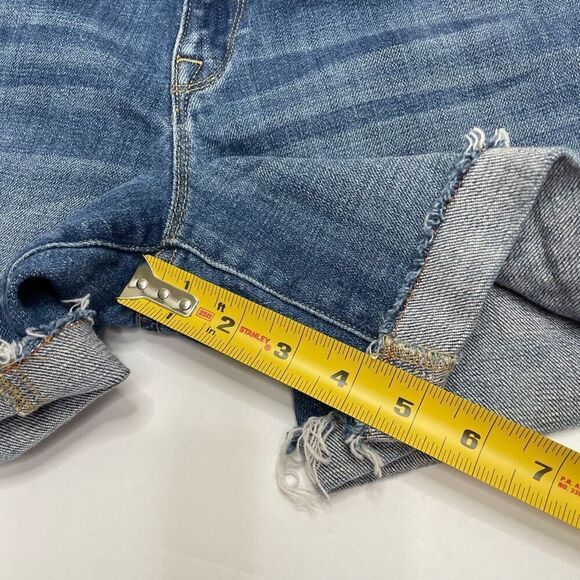J. Crew Factory Cut Off Denim Mid Rise Jean Shorts Size 6 - Picture 4 of 6